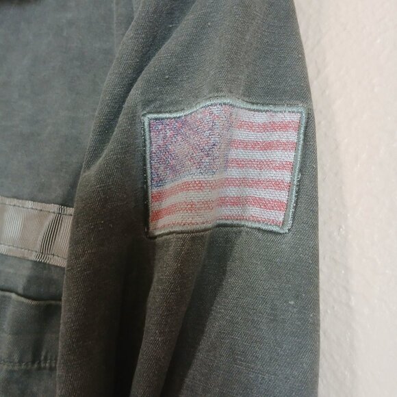 Knot Sisters Denim Army Green Patriotic Native American Jacket Women's Large - Picture 6 of 8
